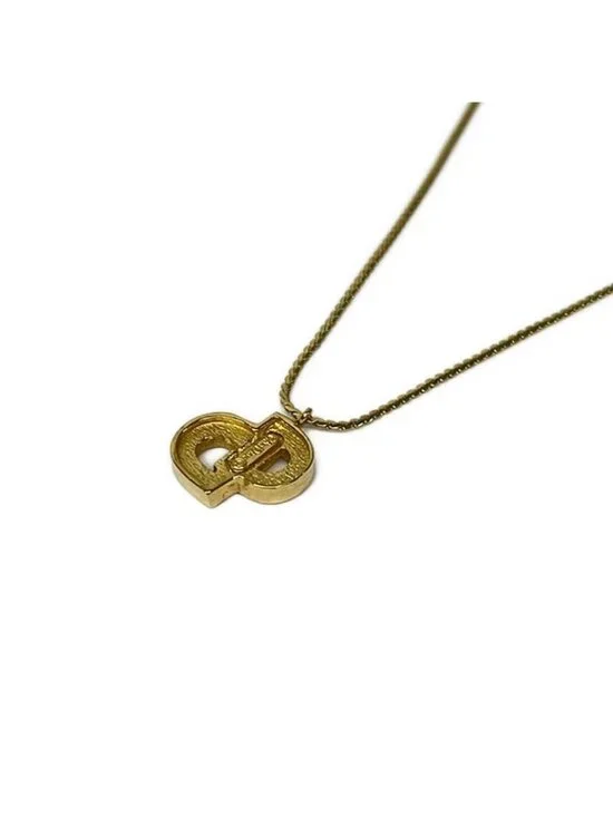 Dior Necklace Gold Clear CD Motif - Picture 3 of 5